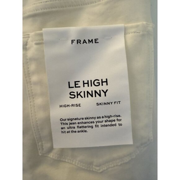NEW Frame Le High Cropped Skinny Jeans Off White Size 30 - Picture 10 of 14